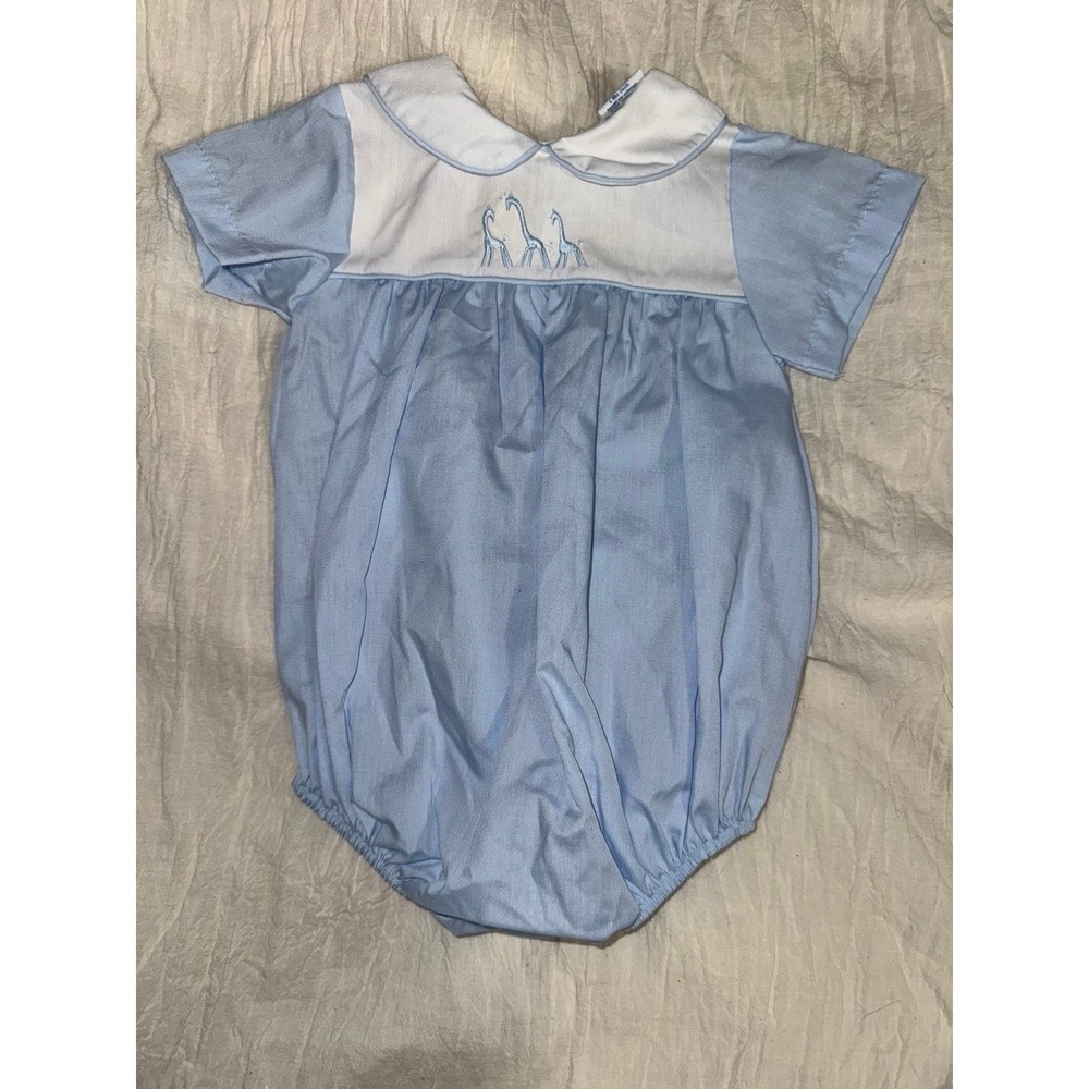 Vintage Alexis baby boy one piece sailor giraffe jumper 3 months